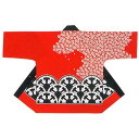 【半纏・法被】シルクプリント袢天 源氏車/桜 赤 B9090 【お祭用品/祭用品/お祭り/祭り小物】【はっぴ・はんてん・半被・袢纏】
