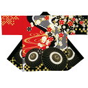 プリント袢天 桜流水/傘 赤/黒 E7321【お祭用品/祭用品/お祭り/祭り小物/はっぴ/はんてん】
