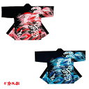 祭袢天 波柄 反応染 赤・青 C60390・60393【お祭用品/祭用品/お祭り/祭り小物】【はっぴ・はんてん・半被・袢纏】