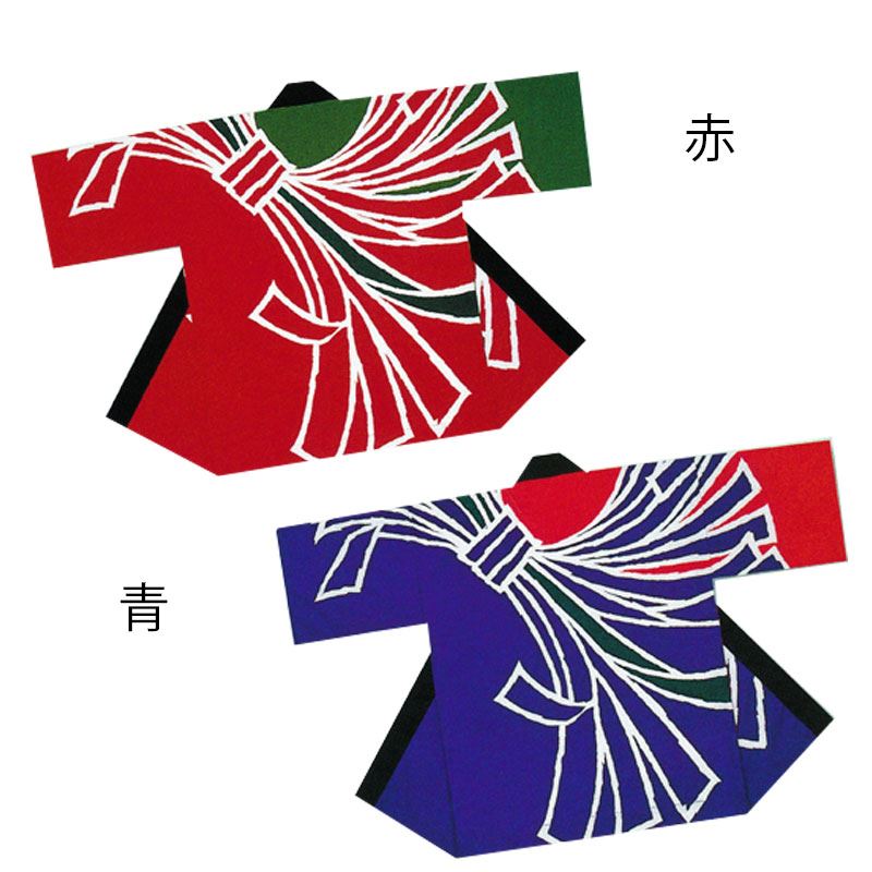 【お祭り・法被・はんてん】 祭・踊り袢天 シルクプリント 熨斗目 赤 青 【お祭用品/祭用品/お祭り/祭り小物】【はっぴ・はんてん・半被・袢纏】(2020820)B9541・9542