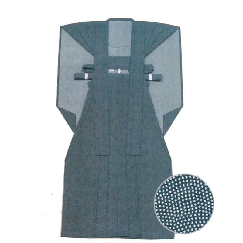 【お祭り用品・衣装】裃 かみしも 青鼡(ネズ)ハコマチ 中-特大【お祭用品/祭用品/お祭り】B8677