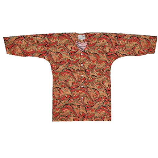 【お祭り用品・衣装】鯉口シャツ 乱れ青海波 赤 D0430 S-L 【お祭り用品・衣装】鯉口シャツ 乱れ青海波 赤 D0430 S-L