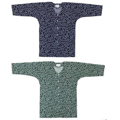 【お祭り用品・衣装】鯉口シャツ 唐草 緑 紺 D 0442 0443 M-3L お祭り用品 【お祭り用品・衣装】鯉口シャツ 唐草 緑 紺 D 0442 0443 M-3L お祭り用品