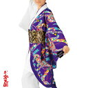 【よさこい衣装】【よさこい】よさこい衣装 上衣 よさこい打合せ半纏 レディース 白 紫【お祭用品/祭用品/お祭り/お祭り小物】C60114