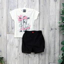 夏用Tシャツ パンツセット セットアップ ルームウェア 普段着 ベビー服 子供服 女児 女の子 80cm 90cm 95cm お買物マラソン セール 1