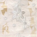 金襴 生地 西陣織 ゆりの花柄 銀糸と金箔 不織布無し L-2 和柄生地 つまみ細工 和風生地 和柄 金襴