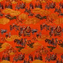 金襴 生地 源氏絵巻 赤 不織布付き 162 和柄生地 つまみ細工 和風生地 和柄 金襴