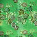 金襴 生地 桜 緑 不織布無し 253 和柄生地 つまみ細工 和風生地 和柄 金襴