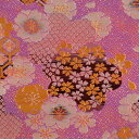 金襴 生地 西陣織 花寄せ 小豆色 不織布付き d-2 和柄生地 つまみ細工 和風生地 和柄 金襴