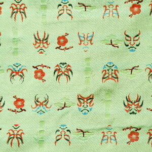 金襴 生地 西陣織 隈取に松竹梅 くまどり 歌舞伎 白地 不織布貼り無し w-2 和柄生地 つまみ細工 和風生地 和柄 金襴