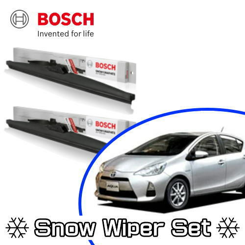 【車種専用 フロントワイパーセット】BOSCH ボッシュ雪用ワイパーブレードSnow Graphite / スノーグラファイト(SG)運転席側：SG65 助手席側：SG33TOYOTA AQUA 年式：H24.1－型式：NHP10