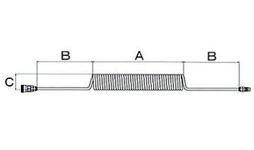 エアーコイルホース（10m）　ツータッチカプラー