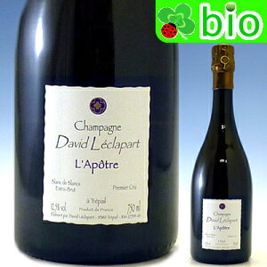 シャンパーニュ　ラポートル・ブラン・ド・ブランNV(2009)ダヴィッド・レクラパール l'Apotre Blanc de Blanc David Leclapart