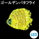 イルミネーション LEDクリスタルグロー ゴールデンバタフライ 防雨 常時点灯 組立式