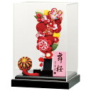 羽子板 花づくし(赤) アクリルケース舞桜(黒) 9号