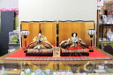 雛人形 親王飾り 安藤桂甫作 雪印極上五番No.1 金屏風毛氈飾り