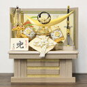 五月人 兜飾り 収納飾り 5号 上杉謙信公兜セット 白茶木目三曲屏風 RB563 オリジナルデザイン オルゴール付き写真立てプレゼント