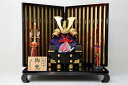 平安光雲作 8号飛翠兜 正絹赤糸縅 本金箔押小札 五月人形兜平飾り 櫃付き 五月人形
