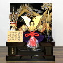 五月人形 コンパクト ミニ おしゃれ 豪華 兜飾り 木製 収納飾り 一徳作 6号 金沢箔 純金箔押小札大鍬形収納飾り