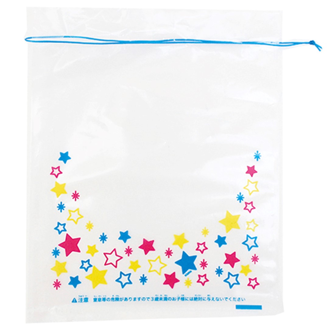 金魚袋（星柄） 100枚入り 袋外形 約14cm×約18cm