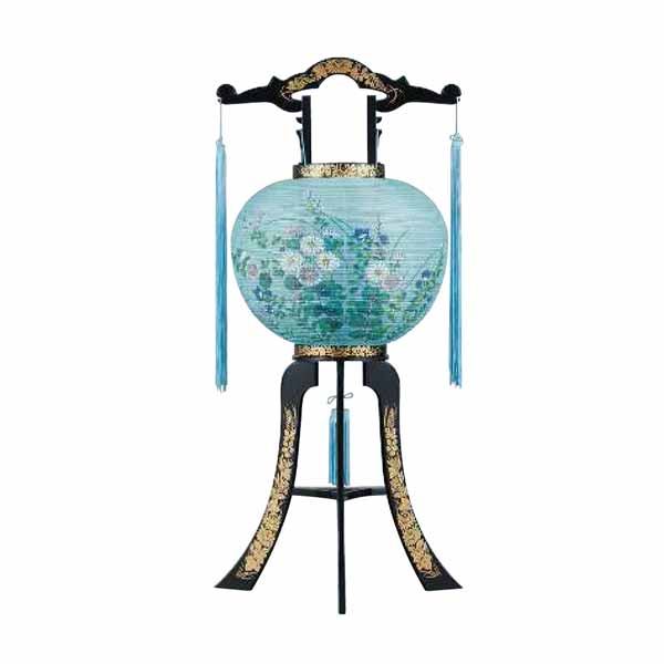 P・回転灯 紙張 菊桔梗 【回転 名月】 029-a-2301