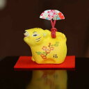 五月人形 置物 虎 寅和紙貼土鈴(小)赤毛せん
