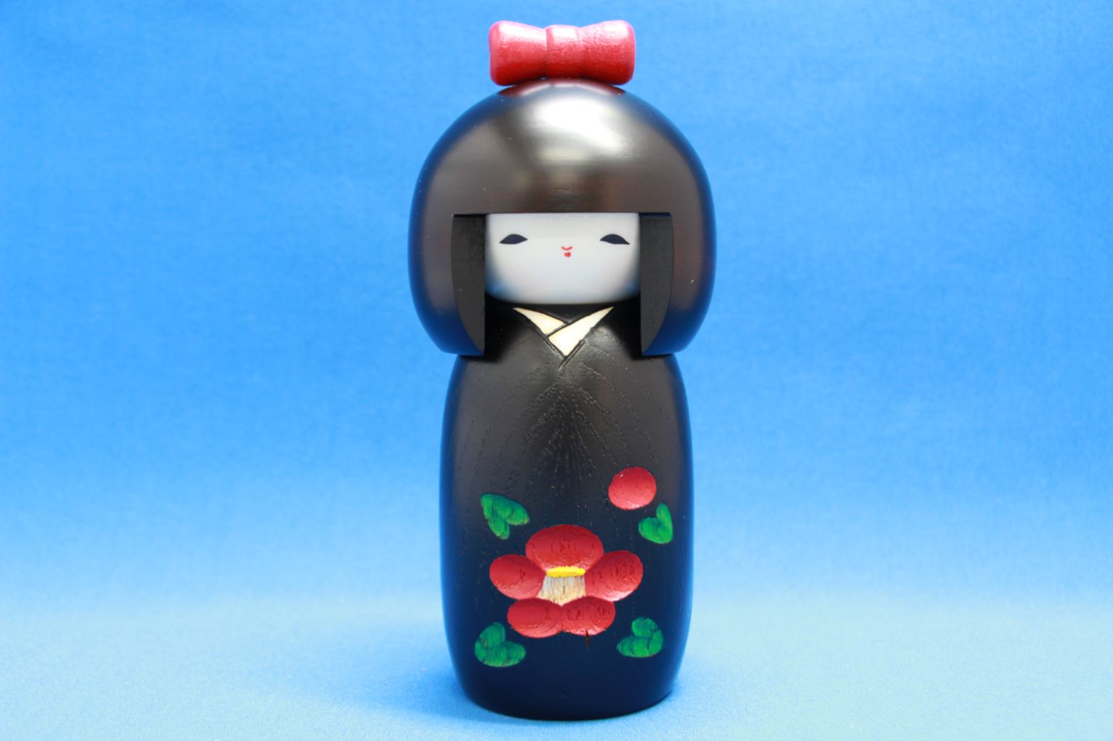 卯三郎こけし 日本のお土産に大人気 日本製 木製 民芸品 伝統工芸品 卯三郎作 こけし 椿っ子 No-6-2