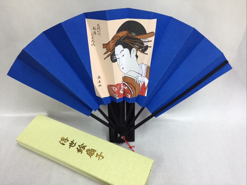 浮世絵扇子(大角)9寸化粧箱スタンド付 [3]