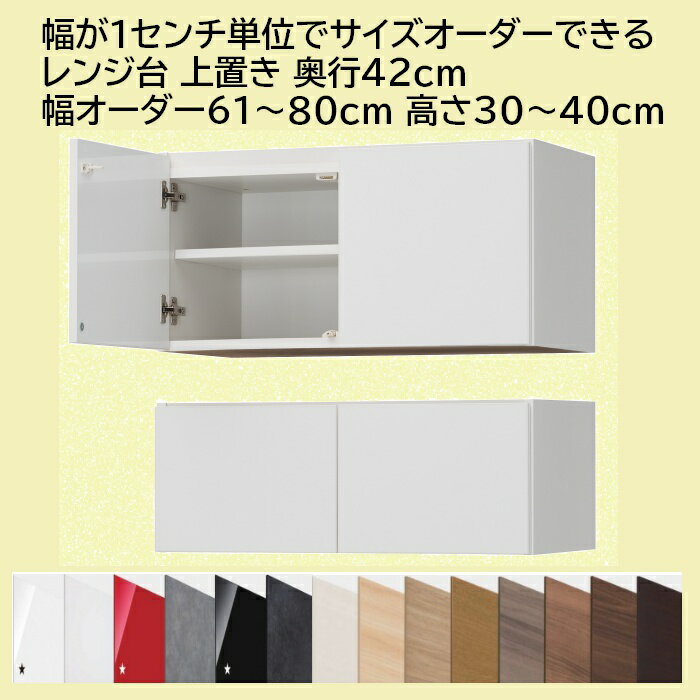 レンジすきまくん 上置き 奥行42cm 幅オーダー61〜80cm 高さオーダー30〜40cm