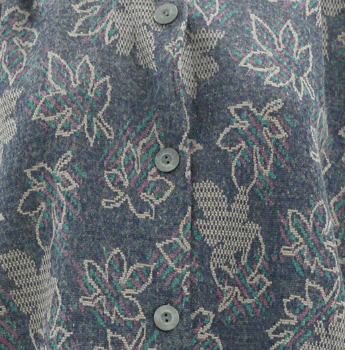 【2Lサイズ】尾州匠織【暖か背中フリース付き】おばあちゃんのうわっぱり 上っ張り スモック【おしゃれな♪おばあちゃん用♪お出かけにも！】【31313-1-gy-2l】敬老の日、母の日のプレゼントに！おばあちゃんへのプレゼントにも！