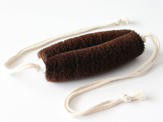 中西富一工房　棕櫚（シュロ） ひも付き ボディたわし 健康 大 国産 束子 しゅろ 棕櫚 台所用品 キッチ..