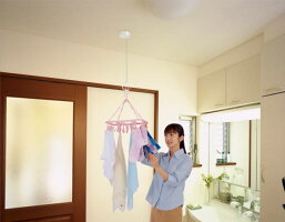 洗濯用品室内物干しルームハンガーくるリングMRH-1C(2個入)モリテックスチール
