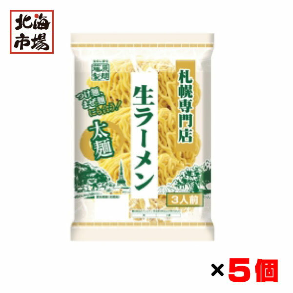 藤原製麺 札幌専門店 太麺 生ラーメン3人前 5個セット 北海道 生ラーメン お歳暮 御歳暮 クリスマス プレゼントのサムネイル