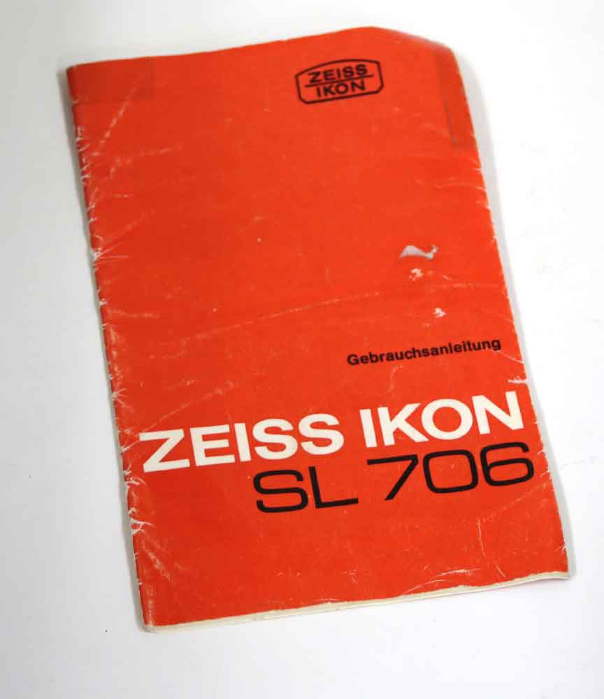 ドイツ製　ツァイスイコン　SL706 マニュアルManual for Zeiss Ikon SL706