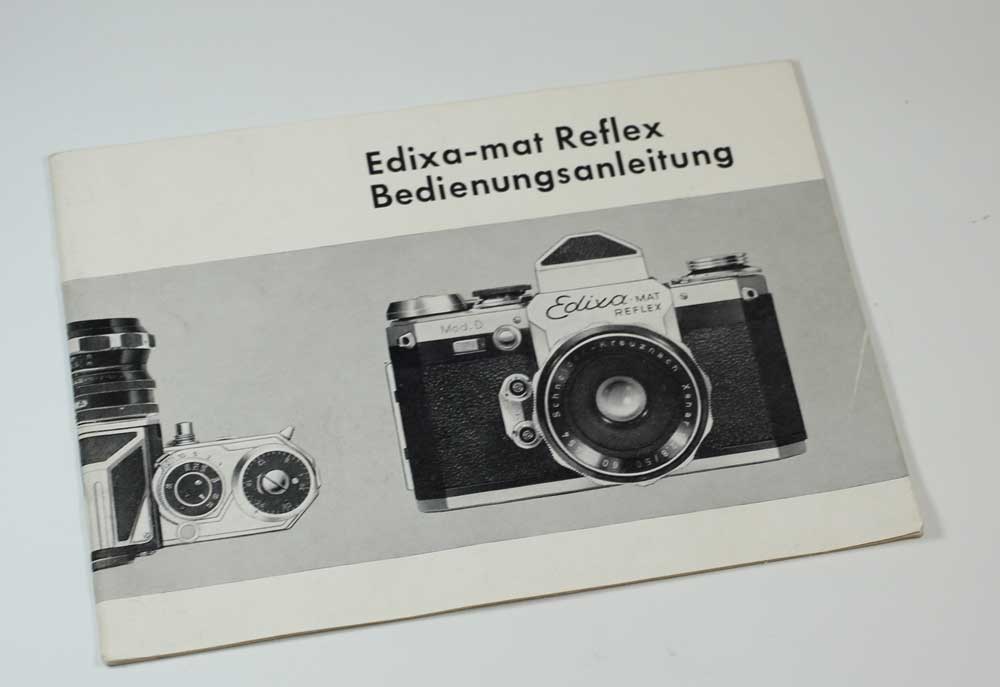 ドイツ製　エディクサ・マット・リフレックス　マニュアルManual for Wirdin Edixa-mat Reflex
