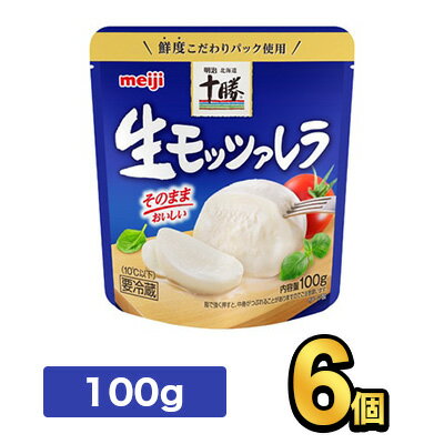 明治北海道十勝生モッツァレラ 100g【6個】 meiji 明治 チーズ ナチュラルチーズ 要冷蔵