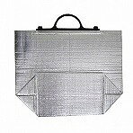 【保冷袋】角底保冷袋黒Mサイズ幅325×マチ200×高410mm　100枚入　業務用 アルミ 保...