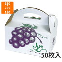 【化粧箱】L-2306 ぶどうの里手提 大 330×225×150(260)mm (50枚入)【代引不可】 フルーツ用 ギフト用 ギフトボックス 紙箱 果物箱 贈答用 青果用 果物用