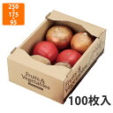【化粧箱】L-2307 フルーツ&ベジタブルサービス箱 茶 250×175×95mm (100枚入)【代引不可】 フルーツ用 ギフト用 ギフトボックス 紙箱 果...