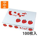 【化粧箱】L-2440 イラスト いちご 2P 290×205×60mm (100枚入)【代引不可】 フルーツ用 ギフト用 ギフトボックス 紙箱 果物箱 贈答用...
