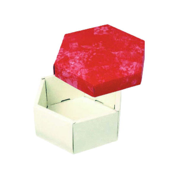 【エントリーでポイント7倍!12/4〜】【化粧箱】六角(小)紅白 19-610K