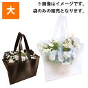 【ポリ袋】厚手フロストバッグ(底台紙付き) ループ 無地 大 W350×D220×H310(20枚入) HDポリ フラワー用 手提げ袋 ギフトバッグ 花 袋