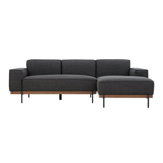 アウトレット｜カウチソファ K-123-COUCH｜カラー：ダークグレー カウチの向き：左カウチ タイプ：フェザー｜キズ／使用感あり｜k-123f-l-dgy