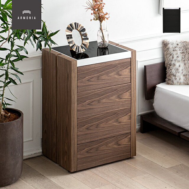 樂天商城 - 【最終入荷ウォールナットのみ特価】 チェスト 収納家具 リビング収納 収納 4段収納 キャビネット Arma ウォールナット モダンリビング ナチュラル シンプル インテリア 家具 北欧 モダン アルモニア 新生活 CLEARANCE_FURNITURE CLEARANCE_COLOR