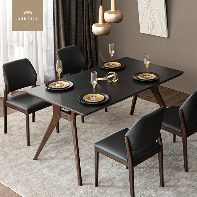 樂天商城 - ＊新製品＊ セラミック ダイニングテーブル ダイニングテーブルセット ダイニングセット 4人掛け 4人用 5点セット テーブル 159.5cm 長方形 石目調 モダン 北欧 おしゃれ チェア4脚セット ラバーウッド