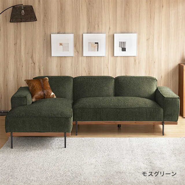 楽天市場】ソファ l字（カラーカーキグリーン）（インテリア・寝具
