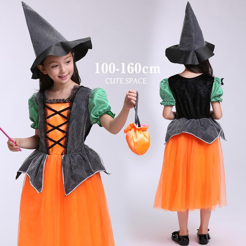 商品名キッズハロウィン衣装セット内容ワンピース+帽子+飾りの袋＋魔法棒カラー写真通り素材ポリエステルサイズ【100】 対応身長90-100cm【110】 対応身長100-110cm【120】 対応身長110-120cm【130】 対応身長120-130cm【140】 対応身長130-140cm【150】 対応身長1440-150cm【160】 対応身長150-160cm【注意事項】PC環境＆光の具合により、色や素材のイメージが写真と若干異なる場合がございます。モデル＆写真に使用されているアクセサリー＆小物は別途記載が無い限り付属いたしません。商品に不良があった場合は、商品到着から5日以内にご連絡いただければご返金?交換対応させて頂きます。商品のサイズは、全て平置きにて外寸を測定しております。商品によっては+-0.5cm～1cmの誤差が発生してしまう場合がございます。該当商品は他店と在庫共有です。タイミングにより、在庫ズレが生じる場合がございます。予めご了承ください。