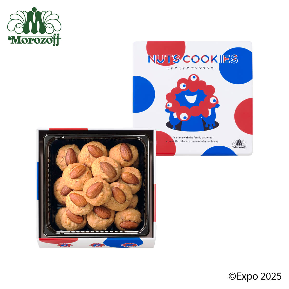モロゾフ ミャクミャクナッツクッキー 90g入期間限定 数量限定 ミャクミャク みゃくみゃく 大阪関西万博2025 EXPO2025 クッキー スイーツ 洋菓子 お菓子 プレゼント プチギフト ギフト 手土産 お土産 缶 公式のサムネイル