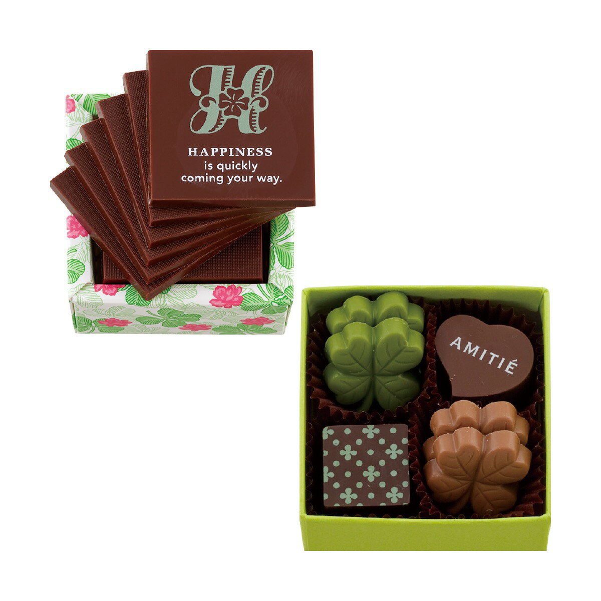 モロゾフ アミティエ（ハピネスグリーン） 13個入（2段詰）《バレンタインチョコレート》格安通販　バレンタイン　人気　ランキング