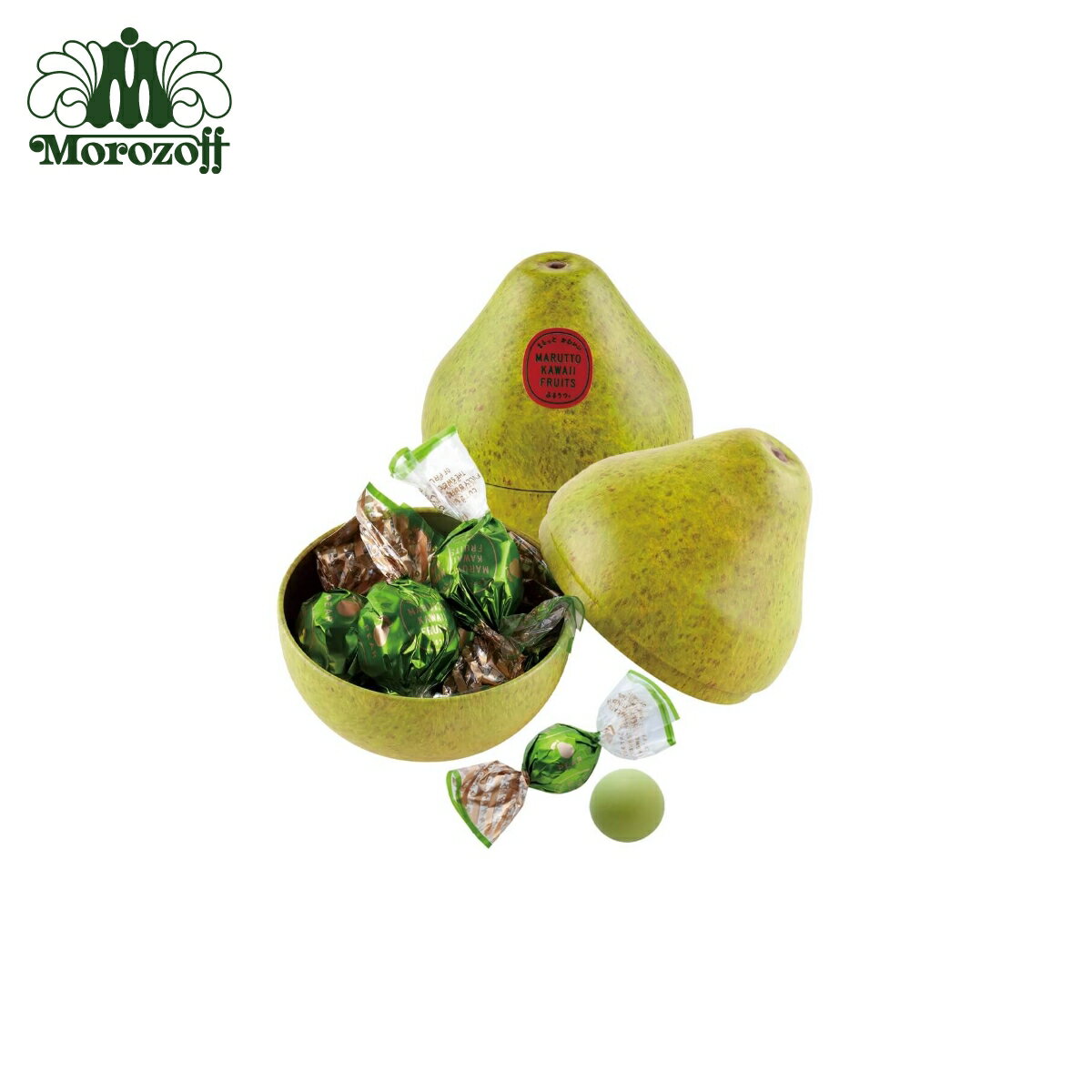 モロゾフ まるっとフルーツ缶（洋梨） 6個入《バレンタインチョコレート》のサムネイル